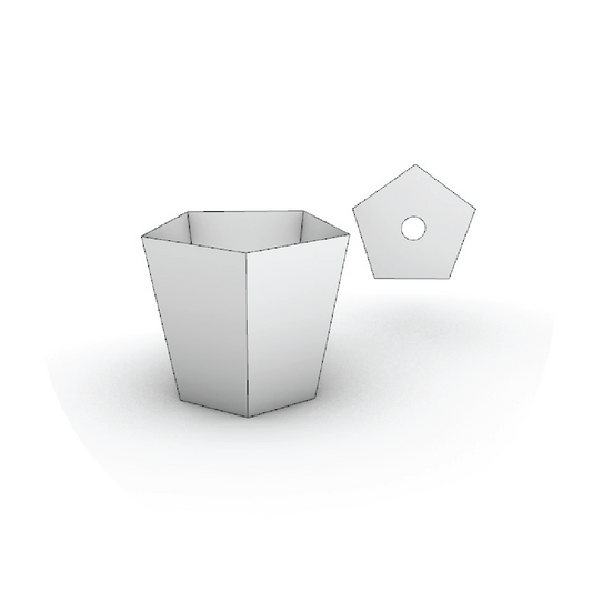 Pentagonal Pot Template