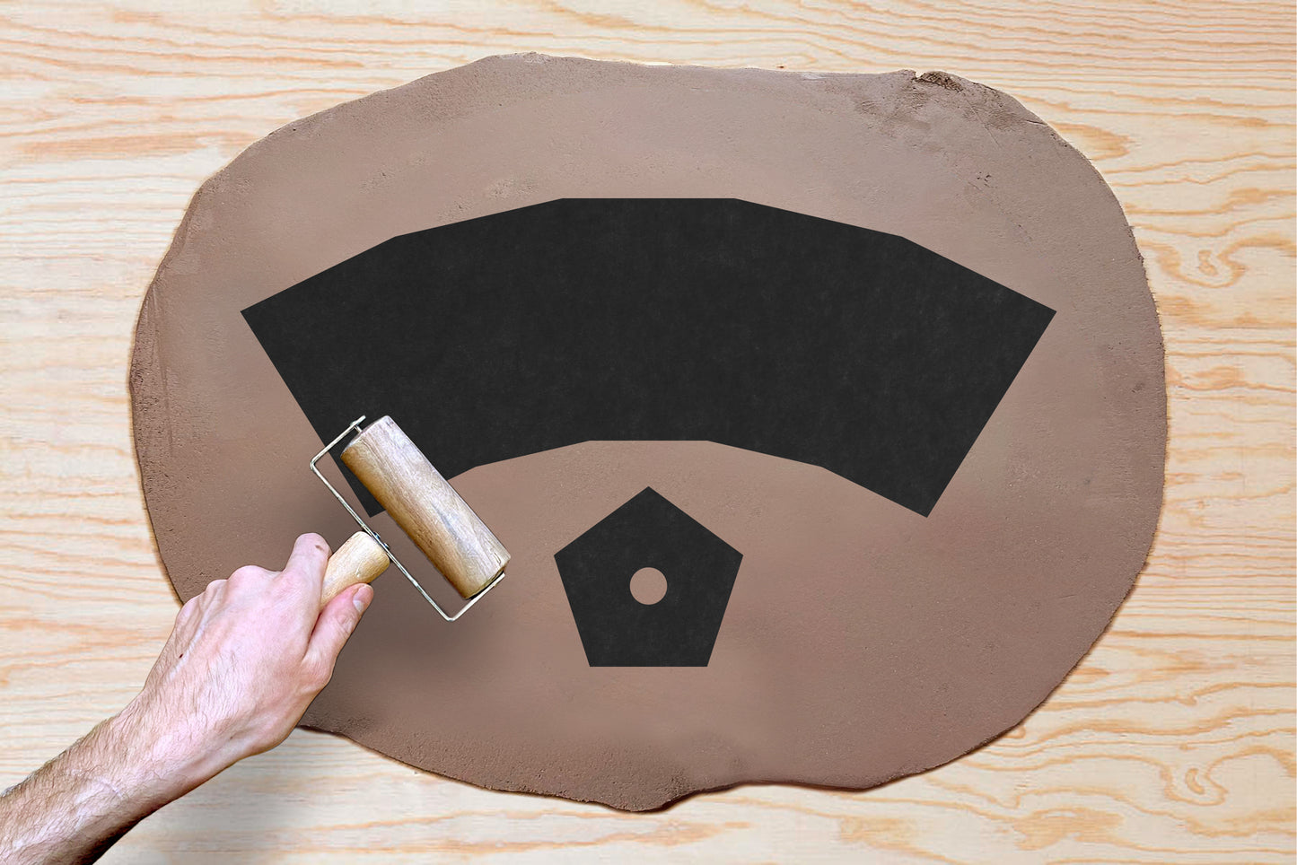 Pentagonal Pot Template