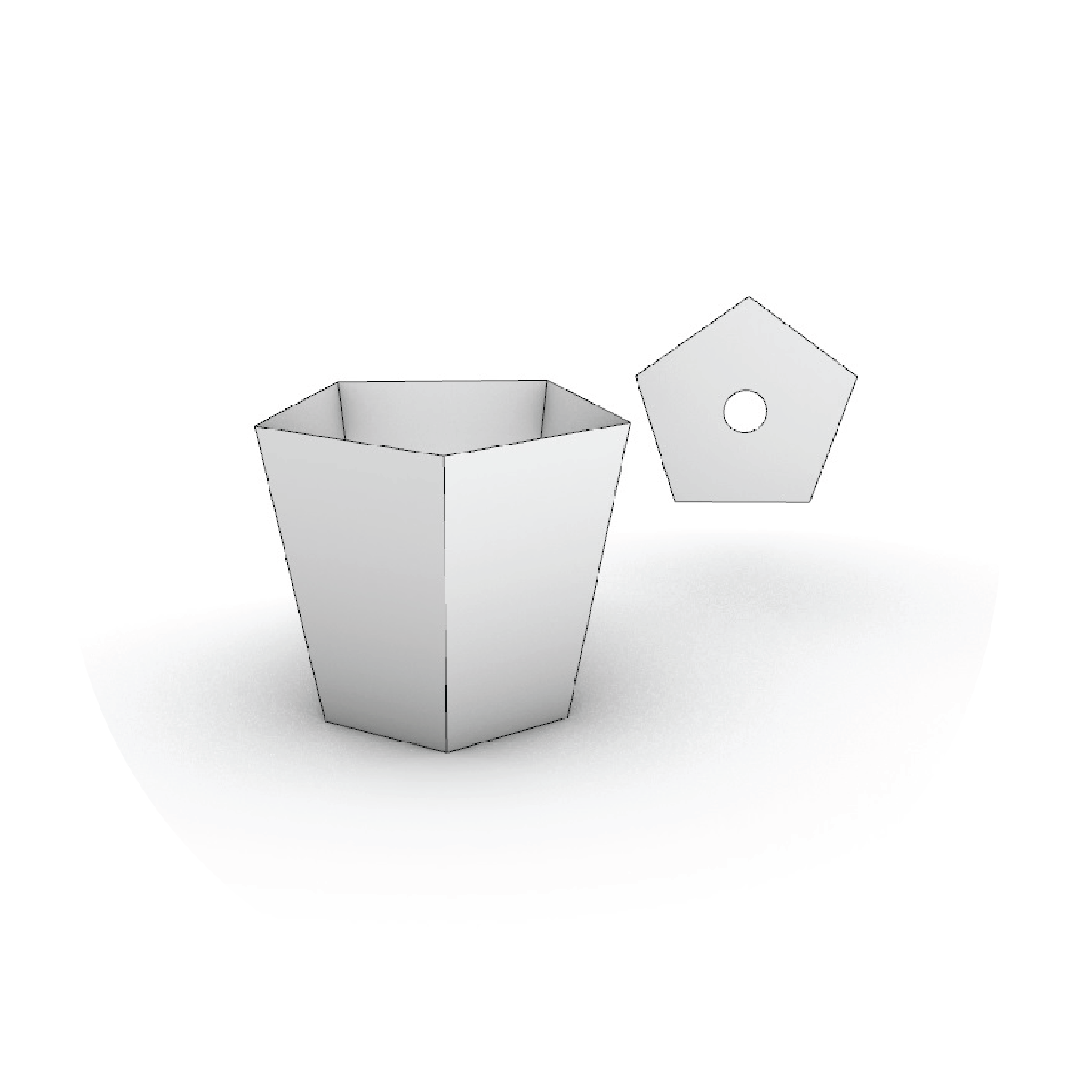 Pentagonal Pot Template